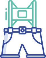 lederhosen outline color illustration vector