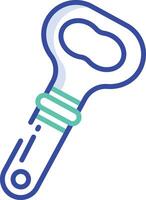 bottle opener outline color illustration vector
