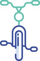 Bicycle outline color illustration vector