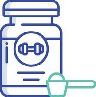 Protine Suppliments outline color illustration vector
