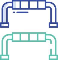 Push Up outline color illustration vector