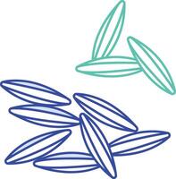 Cumin outline color illustration vector