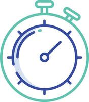 Timer outline color illustration vector
