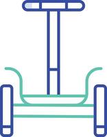 segway outline color illustration vector