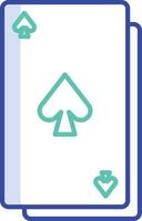 playing card outline color illustration vector