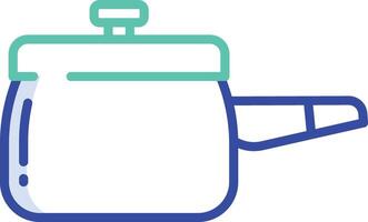 Pot outline color illustration vector