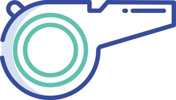 Whistle outline color illustration vector