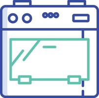 Oven outline color illustrations vector