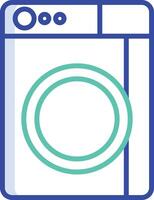 Washing machine outline color illustrations vector