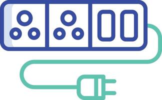 Plug box outline color illustrations vector