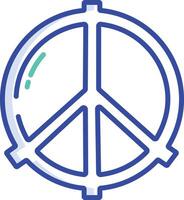 Peace outline color illustration vector