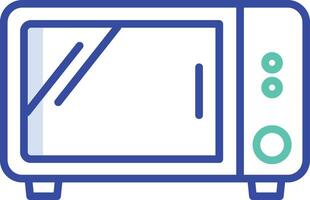 Microwave oven outline color illustrations vector