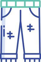 Trouser outline color illustration vector