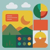 Simple Web UI elements kit graphic vector