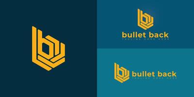 Abstract initial hexagon letters B or BB logo in yellow color isolated on multiple background colors. The logo is suitable for e-commerce business logo design illustration inspiration templates vector