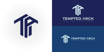 Abstract initial hexagon letters TA or AT logo in white color isolated on multiple background colors. The logo is suitable for real estate and construction logo design illustration inspiration vector