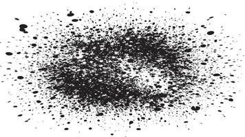 Black Gritty Texture with Fine Granules on White Background vector