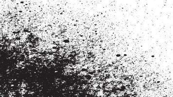 Black Gritty Grunge Overlay Texture with Rough Dirty Patterns on White vector