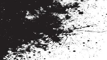Black Gritty Grunge Overlay Texture with Rough Dirty Patterns on White vector