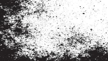 Black Gritty Grunge Overlay Texture with Rough Dirty Patterns on White vector