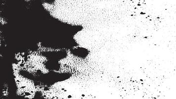 Gritty Black Rough Grunge Texture on White Background with Dirty Overlay vector