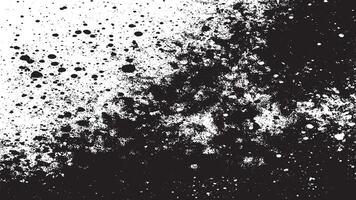 Gritty Black Rough Grunge Texture on White Background with Dirty Overlay vector