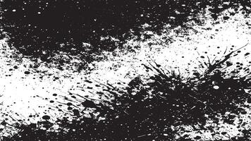 Gritty Black Rough Grunge Texture on White Background with Dirty Overlay vector