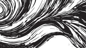 Intricate Black Monochrome Overlay with Abstract Grunge Gritty Art Texture on White Background vector