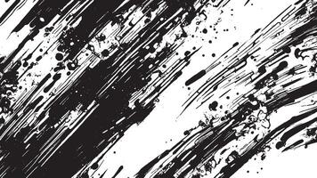 Intricate Black Monochrome Overlay with Abstract Grunge Gritty Art Texture on White Background vector
