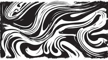 Intricate Black Monochrome Overlay with Abstract Grunge Gritty Art Texture on White Background vector