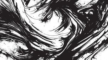Intricate Black Monochrome Overlay with Abstract Grunge Gritty Art Texture on White Background vector