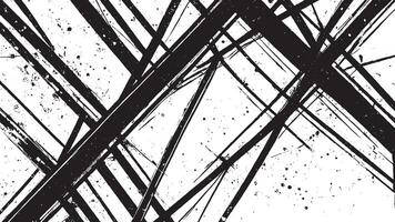 Black Gritty Abstract Grunge Texture Overlay on White Background vector