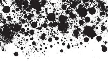 Black Gritty Abstract Grunge Texture Overlay on White Background vector