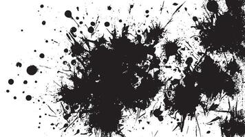 Black Gritty Abstract Grunge Texture Overlay on White Background vector