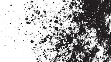 Black Gritty Abstract Grunge Texture Overlay on White Background vector