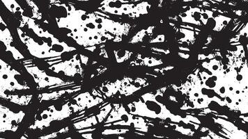 Black Monochrome Abstract Gritty Grunge Art Texture on White Background vector