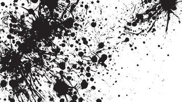 Black Monochrome Abstract Gritty Grunge Art Texture on White Background vector