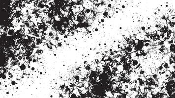 Black Monochrome Grunge Texture with Fine Granules on White Background vector