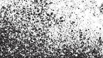 Black Monochrome Grunge Texture with Fine Granules on White Background vector