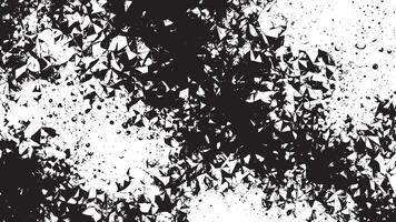 Black Monochrome Grunge Texture with Fine Granules on White Background vector
