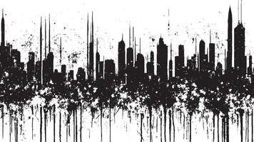 Intricate Black Grunge Texture on White Background, Abstract Gritty Overlay vector