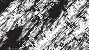 Intricate Black Grunge Texture on White Background vector