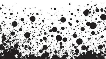 Intricate Black Gritty Texture Overlay on White Background vector