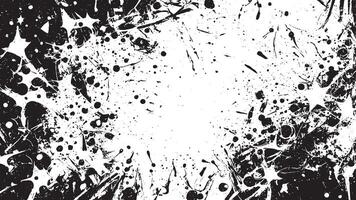 Intricate Black Gritty Texture Overlay on White Background vector