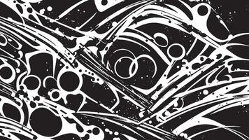 Black Monochrome Abstract Grunge Texture on White Background vector