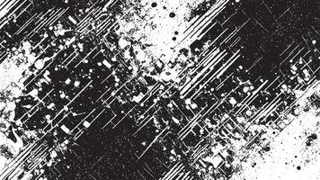 Black Monochrome Abstract Grunge Texture on White Background vector