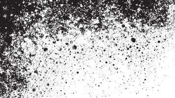 Black Monochrome Abstract Grunge Texture on White Background vector