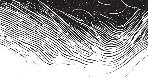 Arte de negro monocromo grunge textura en blanco antecedentes vector