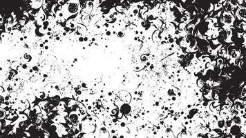 Art of Black Monochrome Grunge Texture on White Background vector
