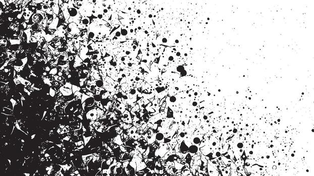 Arte de negro monocromo grunge textura en blanco antecedentes vector